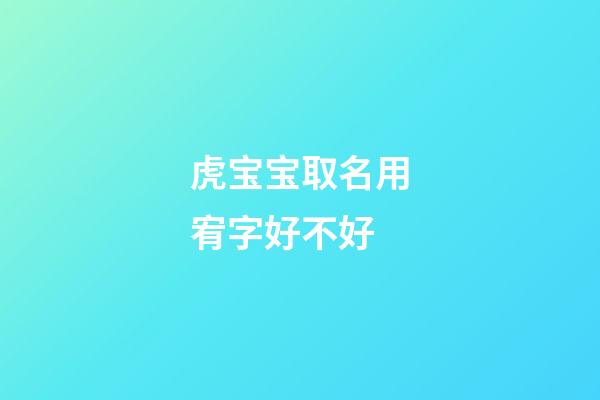 虎宝宝取名用宥字好不好(宥字适合取名吗)-第1张-宝宝起名-玄机派