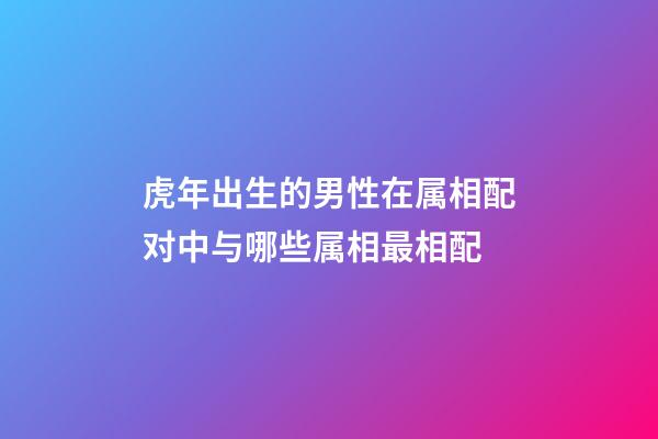 虎年出生的男性在属相配对中与哪些属相最相配