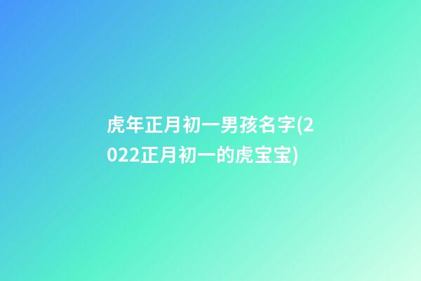 虎年正月初一男孩名字(2022正月初一的虎宝宝)