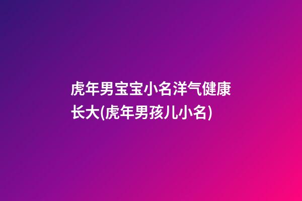 虎年男宝宝小名洋气健康长大(虎年男孩儿小名)