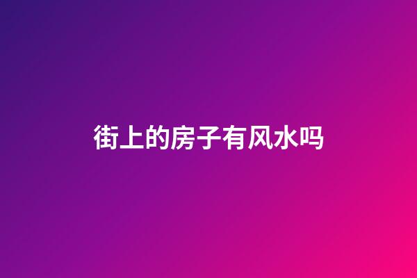 街上的房子有风水吗