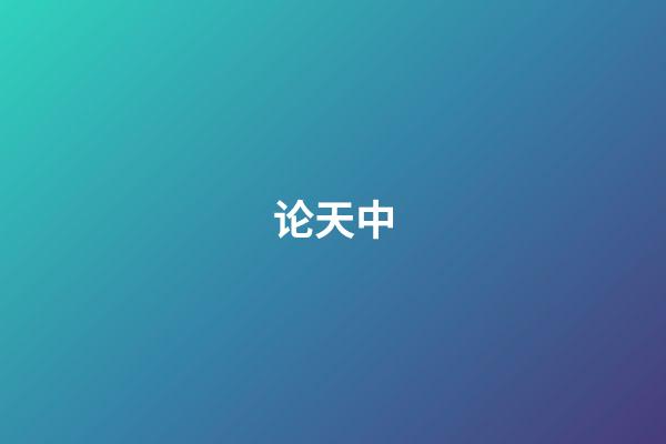 论天中