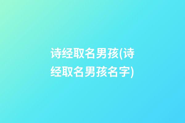 诗经取名男孩(诗经取名男孩名字)