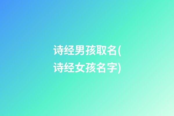 诗经男孩取名(诗经女孩名字)