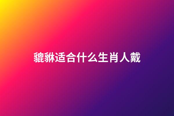 貔貅适合什么生肖人戴
