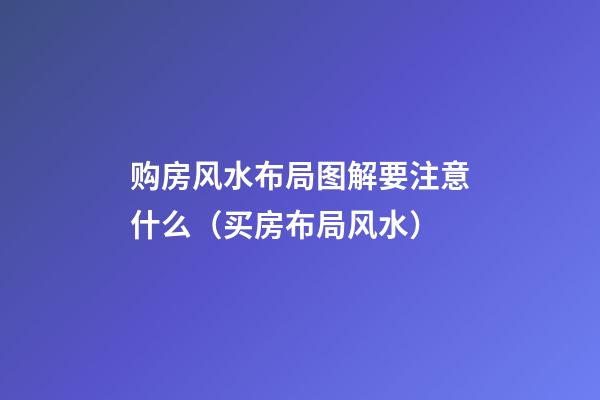 购房风水布局图解要注意什么（买房布局风水）