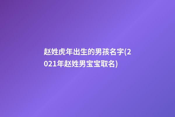 赵姓虎年出生的男孩名字(2021年赵姓男宝宝取名)