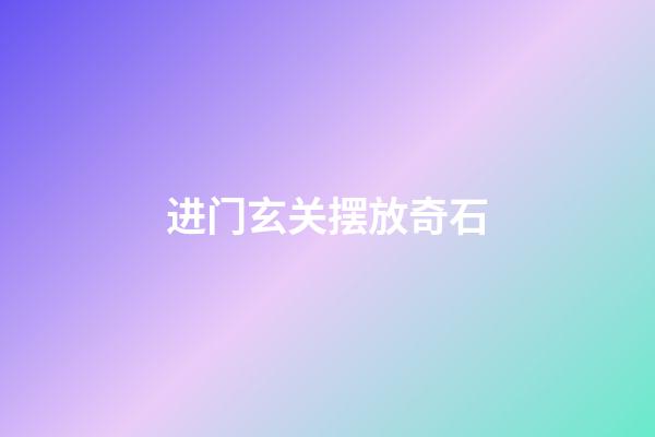 进门玄关摆放奇石