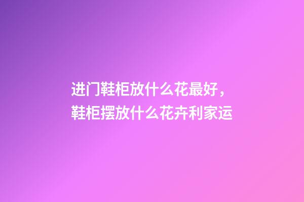 进门鞋柜放什么花最好，鞋柜摆放什么花卉利家运