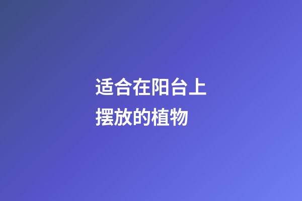 适合在阳台上摆放的植物