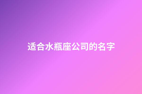 适合水瓶座公司的名字-第1张-星座运势-玄机派