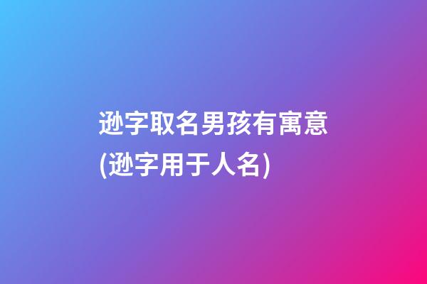 逊字取名男孩有寓意(逊字用于人名)