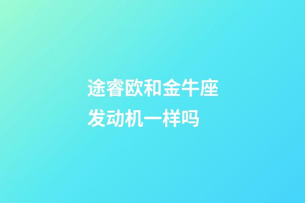途睿欧和金牛座发动机一样吗-第1张-星座运势-玄机派