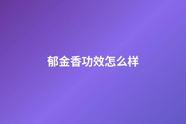 郁金香功效怎么样