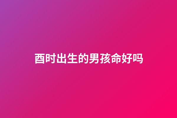 酉时出生的男孩命好吗