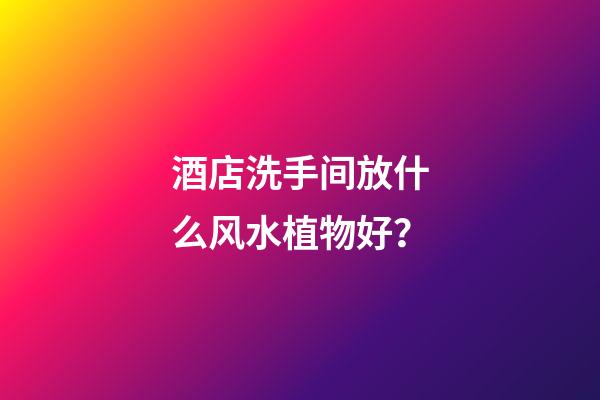 酒店洗手间放什么风水植物好？