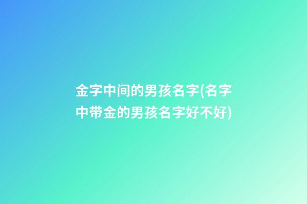 金字中间的男孩名字(名字中带金的男孩名字好不好)