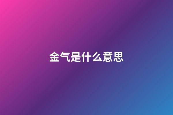金气是什么意思