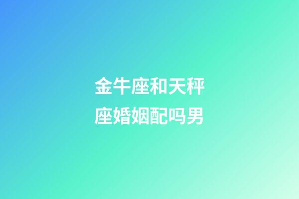 金牛座和天秤座婚姻配吗男-第1张-星座运势-玄机派