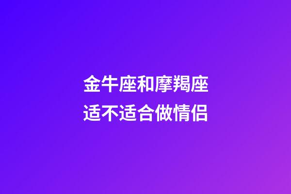 金牛座和摩羯座适不适合做情侣-第1张-星座运势-玄机派