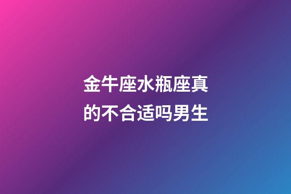 金牛座水瓶座真的不合适吗男生-第1张-星座运势-玄机派
