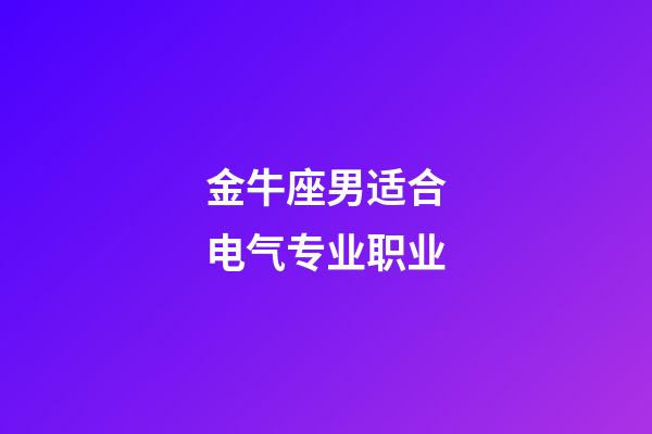 金牛座男适合电气专业职业-第1张-星座运势-玄机派