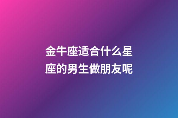 金牛座适合什么星座的男生做朋友呢-第1张-星座运势-玄机派