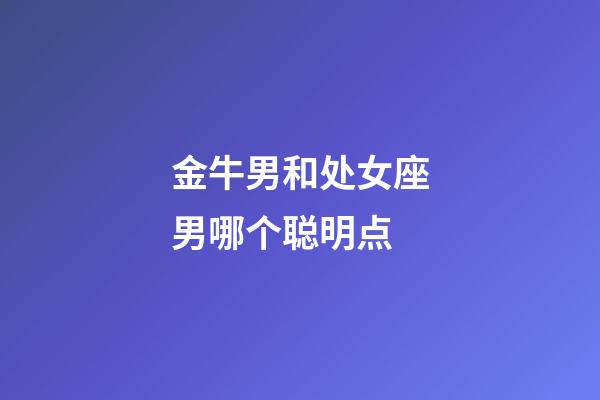 金牛男和处女座男哪个聪明点-第1张-星座运势-玄机派