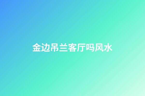 金边吊兰客厅吗风水