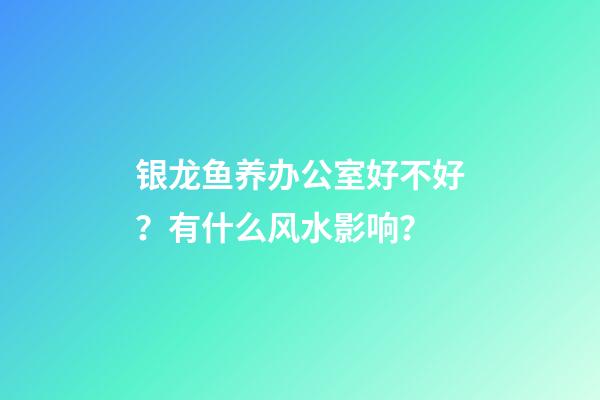 银龙鱼养办公室好不好？有什么风水影响？