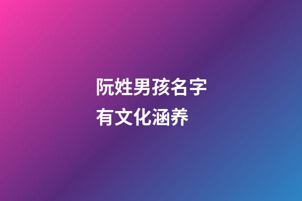 阮姓男孩名字有文化涵养
