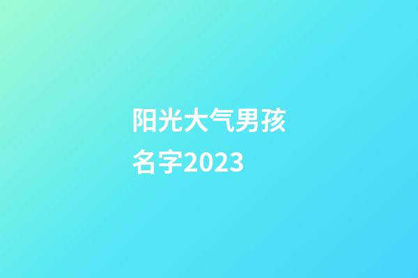 阳光大气男孩名字2023