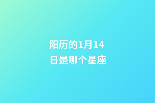 阳历的1月14日是哪个星座-第1张-星座运势-玄机派