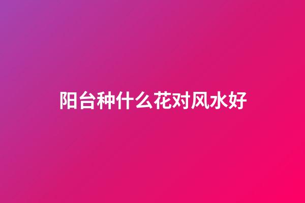 阳台种什么花对风水好