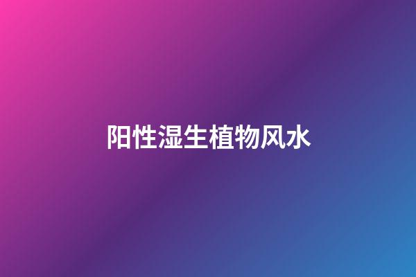 阳性湿生植物风水