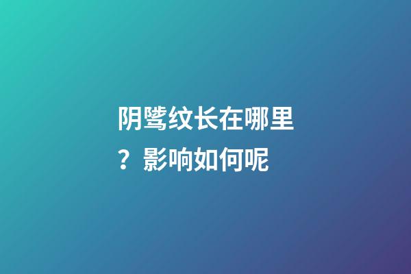 阴骘纹长在哪里？影响如何呢