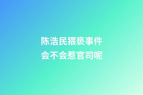陈浩民猥亵事件会不会惹官司呢