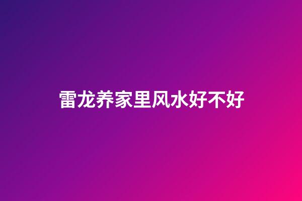 雷龙养家里风水好不好