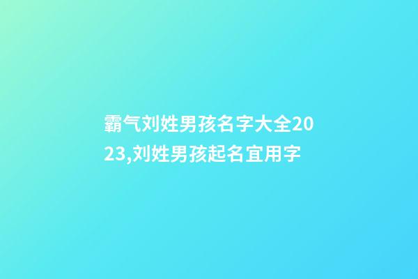 霸气刘姓男孩名字大全2023,刘姓男孩起名宜用字