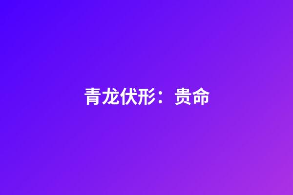青龙伏形：贵命