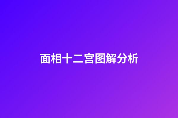 面相十二宫图解分析