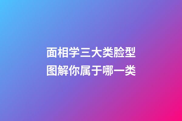 面相学三大类脸型图解你属于哪一类