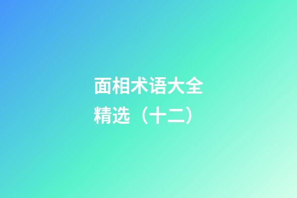 面相术语大全精选（十二）