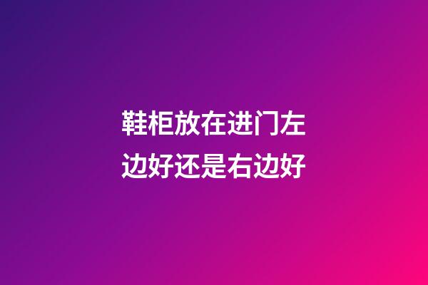 鞋柜放在进门左边好还是右边好