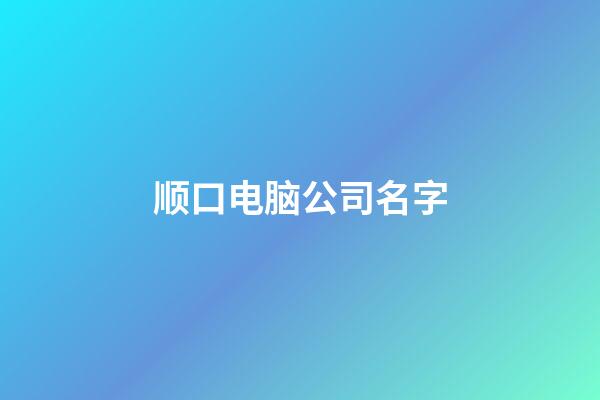 顺口电脑公司名字