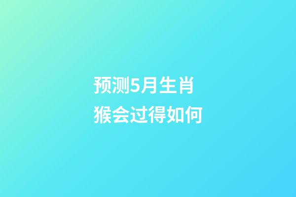 预测5月生肖猴会过得如何