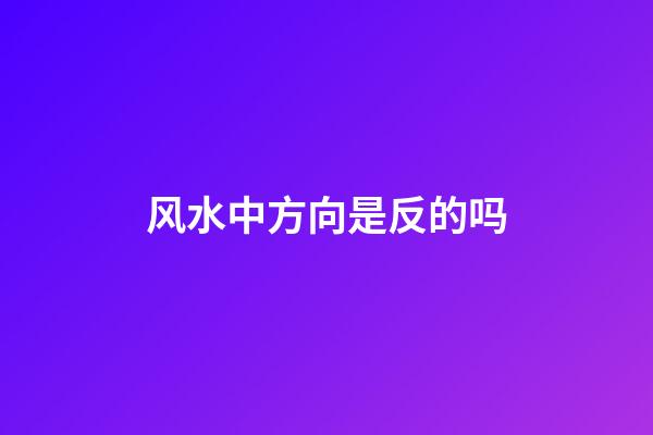 风水中方向是反的吗