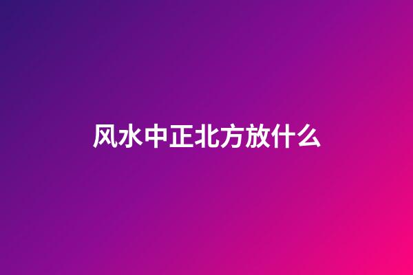 风水中正北方放什么
