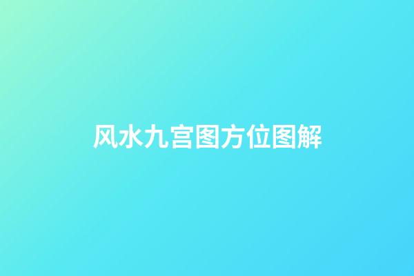 风水九宫图方位图解
