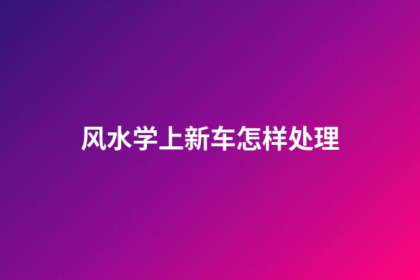 风水学上新车怎样处理